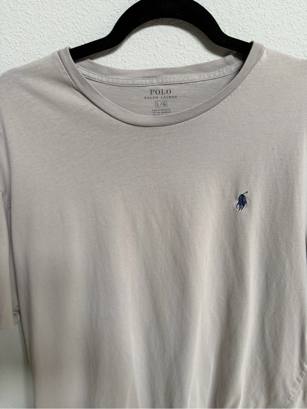 Polo by Ralph Lauren Short-Sleeve Crew Tee in Light Taupe with Navy Pony